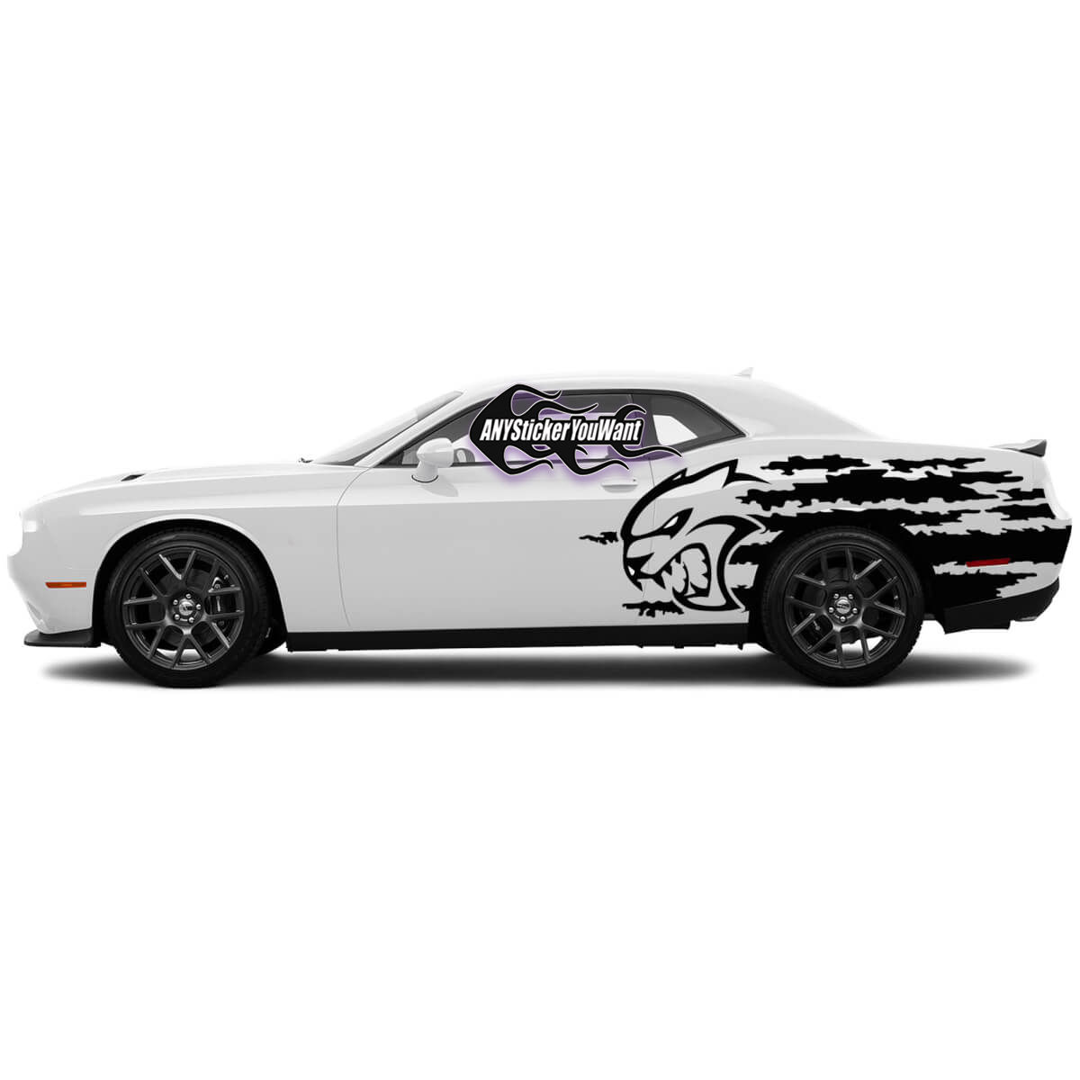 Dodge Challenger SRT Hellcat Side Splash Decal Sticker 94