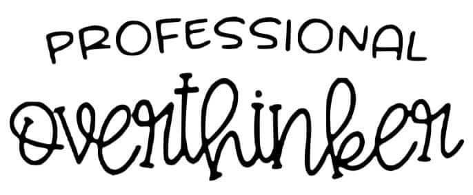 Professional OVERTHINKER decal sticker