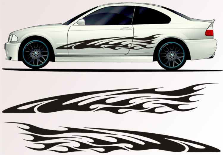 Universal Car Side Decal Sticker Kit 50 (fits most vehicles)