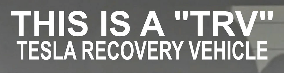 TRV Tesla Recovery Vehicle Vinyl Decal Sticker