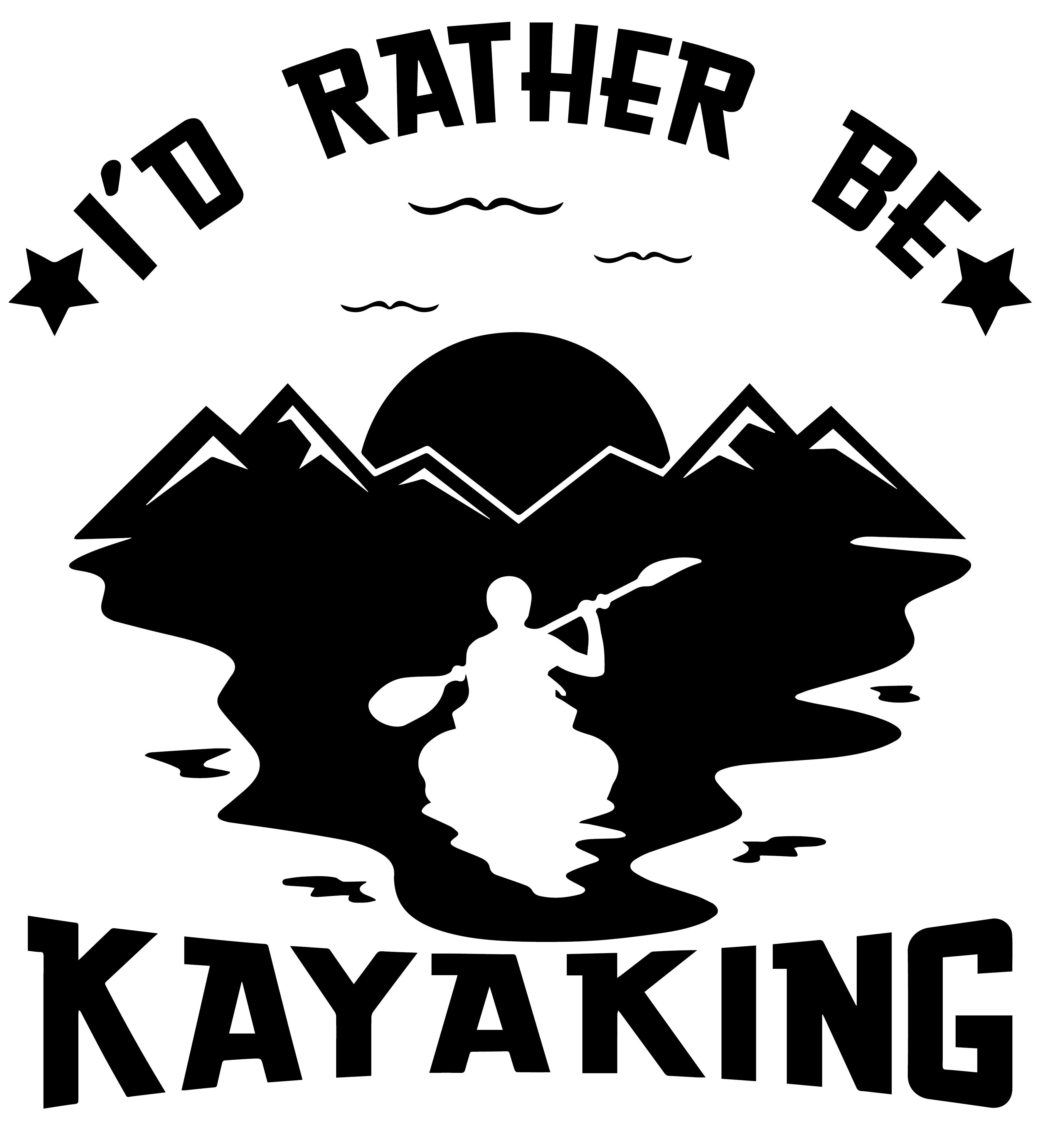 I'd Rather be Kayaking Decal Sticker 3