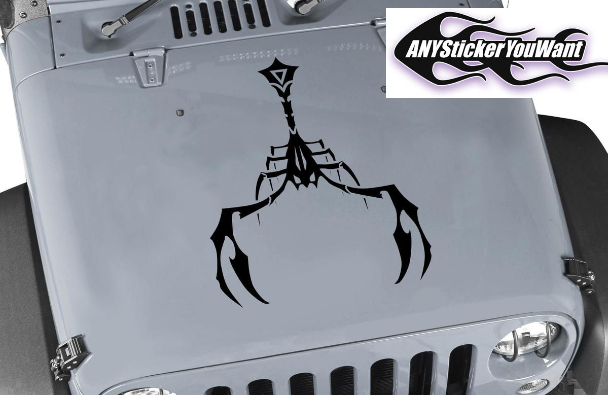Tribal Scorpion Hood Decal Sticker 143