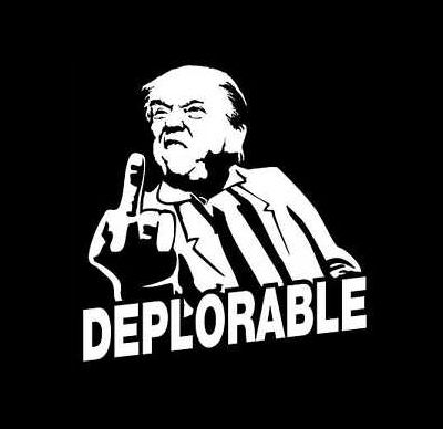 TRUMP DEPLORABLE Fuck You Middle Finger Decal Sticker