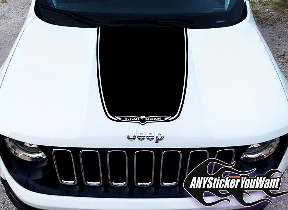 Jeep Renegade Trail Hawk Hood Racing Stripe Decal Sticker 40