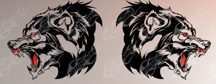 Coyote Side Graphic 11 Vinyl Decal Sticker
