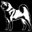 Thumbnail: Akita Dog Decal Sticker 26 (add text)