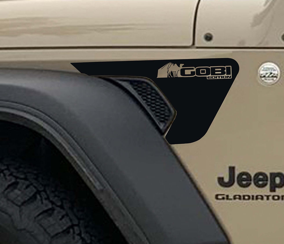 Jeep Wrangler Gladiator Gobi Desert Tan Edition Fender Vent Decal