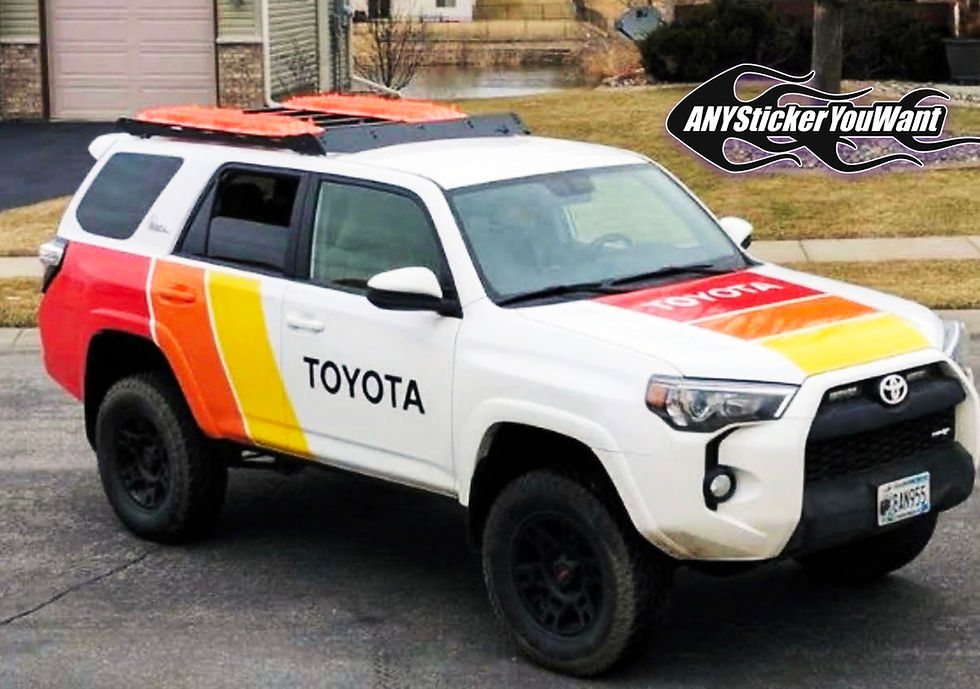 TRD Toyota 4Runner 4 Color Stripe Vinyl Decal Sticker 356