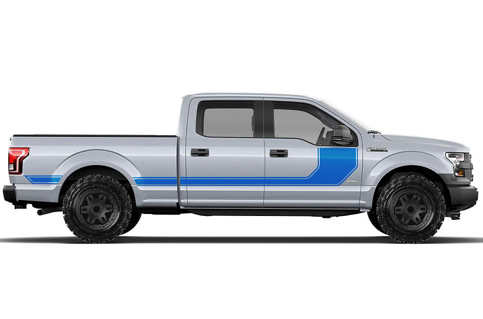 Thumbnail: Ford F150 F250 F350 Full Side Hockey Stripes Decal Sticker 58