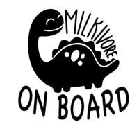 DINASOUR MILKIVORE ON BOARD Decal Sticker