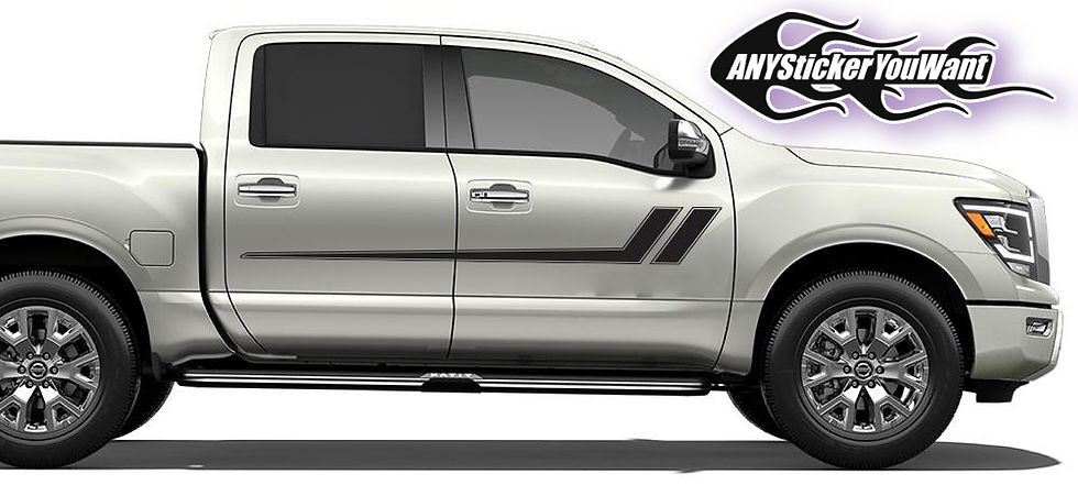 Nissan Titan Full Side Hockey Stripe Decal Sticker