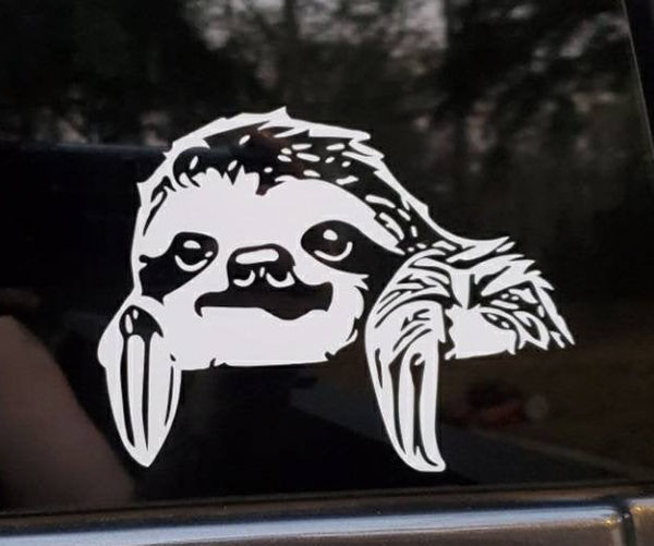 Peeping Sloth Decal Sticker