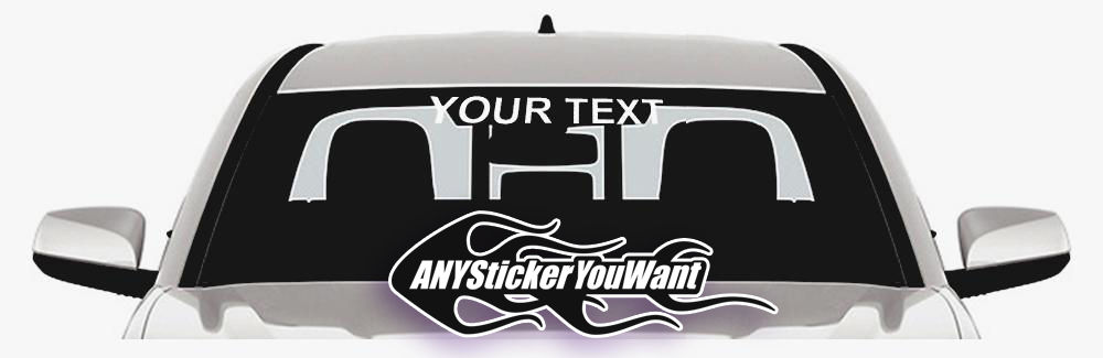 Custom Windshield Text - Your Choice - Decal Sticker