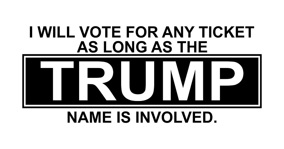 Thumbnail: I eill Vote for Any Ticket With Trumo Involved Vinyl Decal Sticker