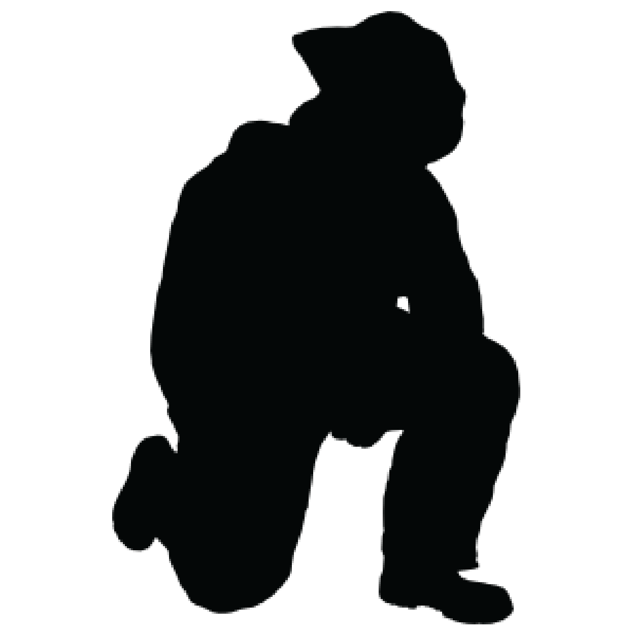 KNEELING FIREFIGHTER Decal Sticker 4