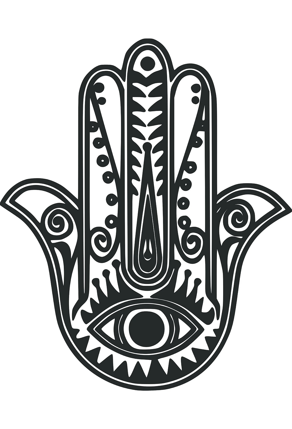 Thumbnail: Spiritual  Eye Of Fatima Hamsa Amulet Hand Decal Sticker