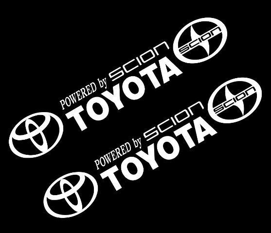 TRD Toyota Powered by Scion Vinyl Decal Sticker