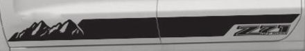 GMC Sierra Mountain Rocker Panel Stripe Sticker Decal