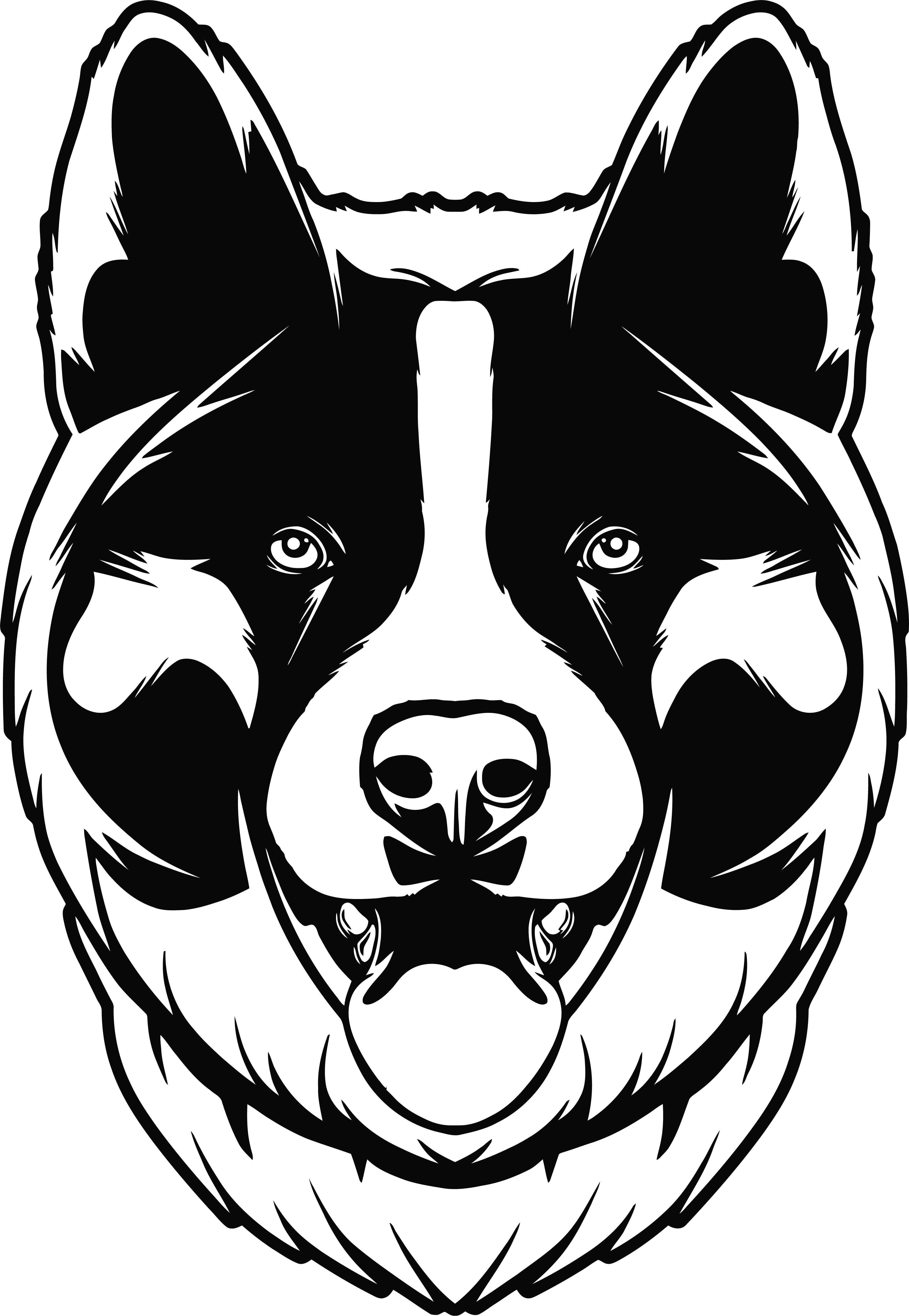 Akita Dog Decal Sticker 15