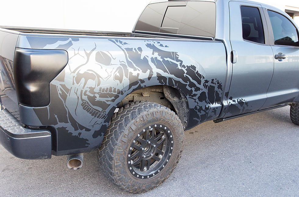 Thumbnail: TRD Tundra Full Side Shredded Splash Skull Truck Bed Vinyl Decal Sticker 71