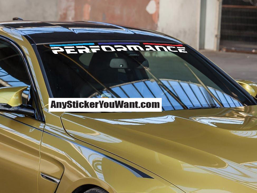 Performance Windshield Vinyl Decal Sticker 35