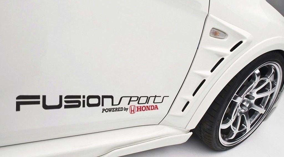 Fusion Sports Powered by Honda Vinyl Decal Sticker