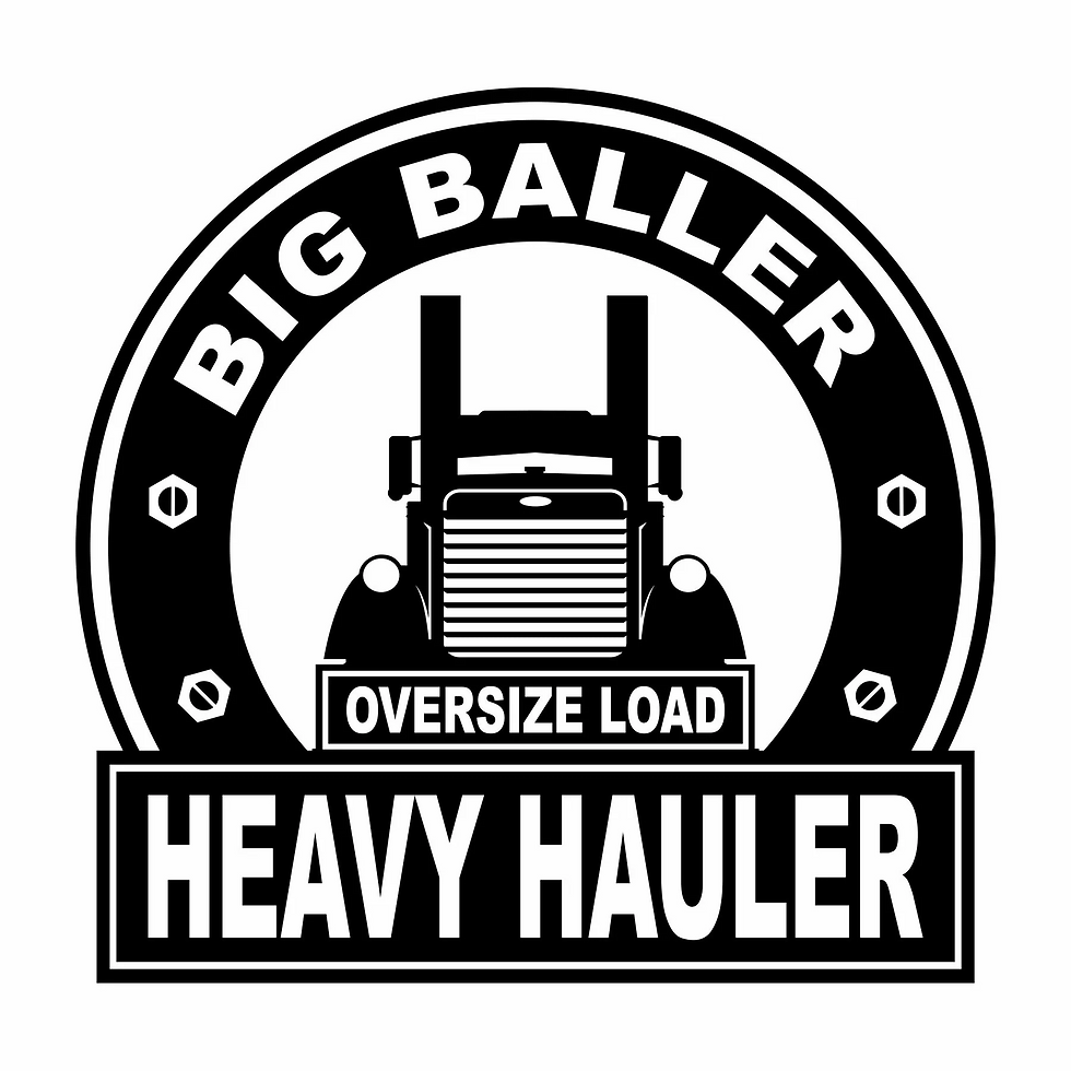 Big Baller Heavy Hauler Oversize Load Truck Trucker Trucking Decal Sticker