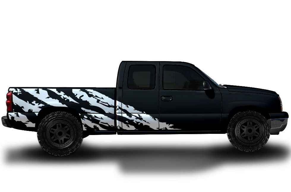 Chevrolet Chevy Silverado Side Torn Grunge Splash Decal Sticker 98