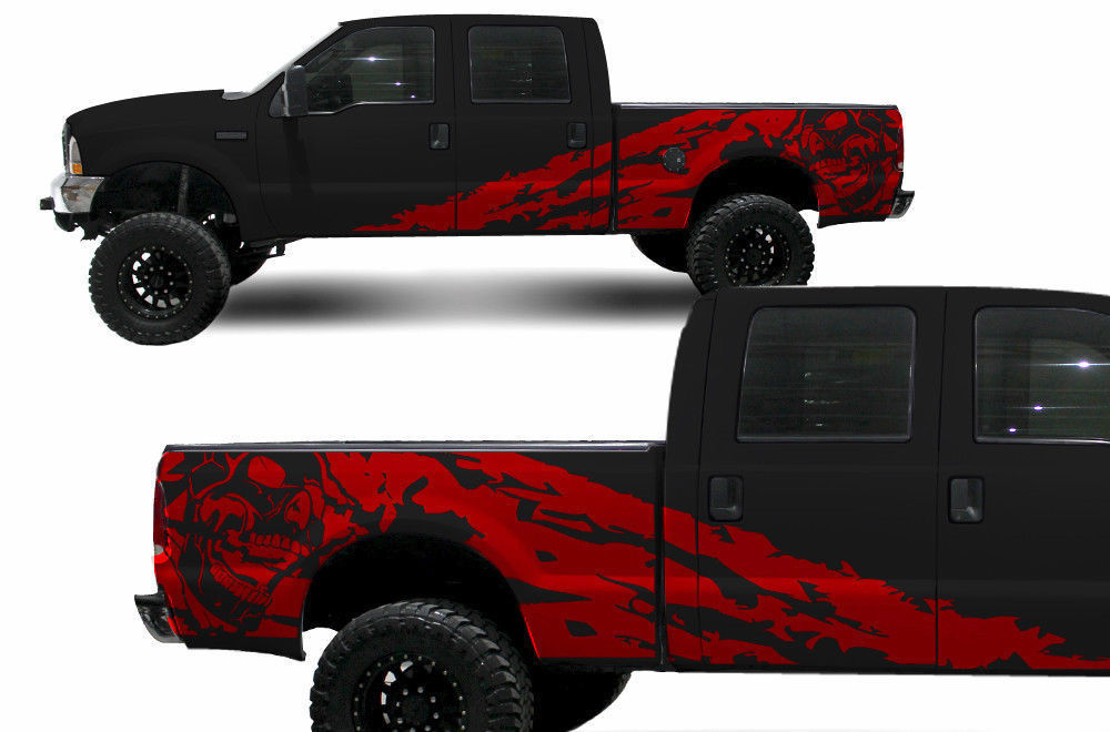 Ford F150 F250 F350 Wicked Skull Truck Bed Rip Decal Sticker