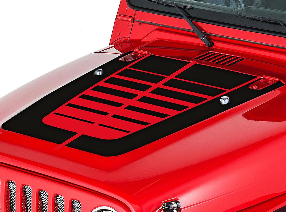 Jeep Wrangler Split Hood Strobe Stripe Decal Sticker 84