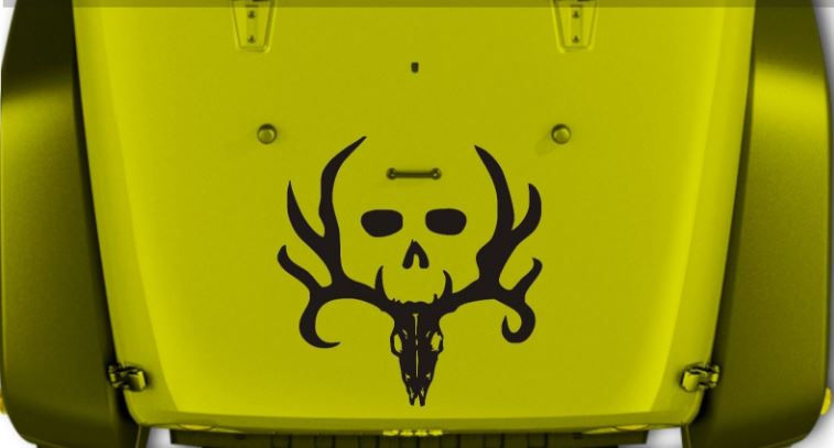 Jeep Wrangler Bone Collector Hood Decal Sticker 196