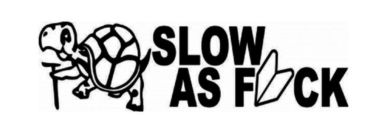 SLOW as Fuck Turtle Decal Sticker