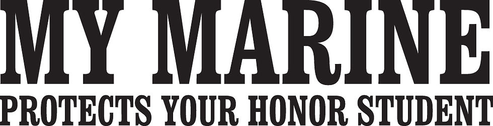 Thumbnail: My Marine Protects Your Honor Student Vinyl Decal Sticker
