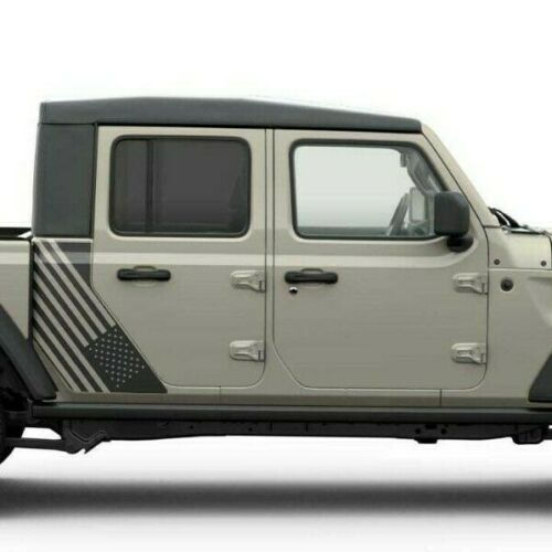 Jeep Gladiator Door Jam American Flag Cab Body Side Decal Sticker 6