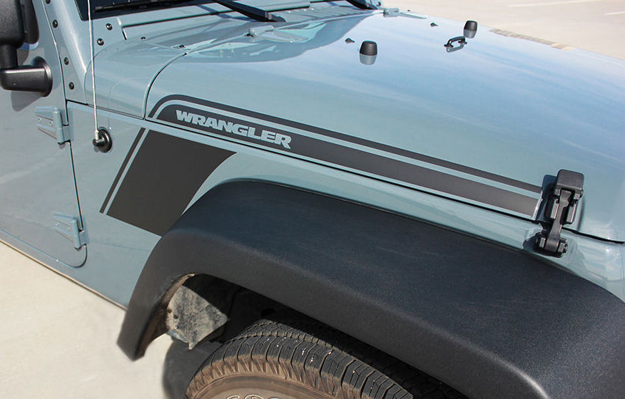 Jeep Wrangler Hood Fender Stripes Decal Sticker 91
