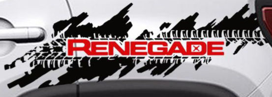 2 Color Jeep Renegade Tire Track Splash Decal Sticker 47