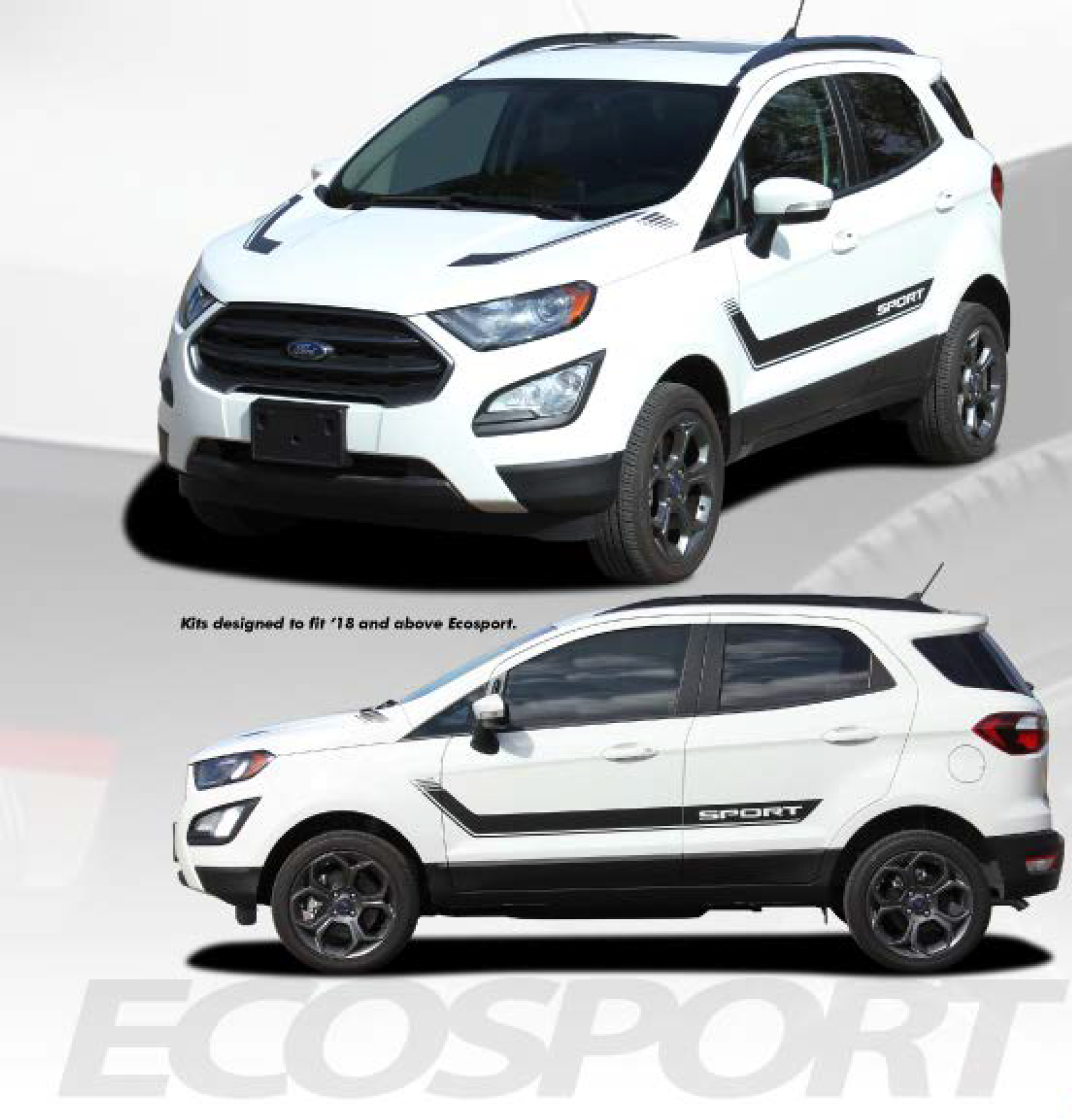 Ford Ecosport FLYOVER Side Stripes Vinyl Decal Sticker