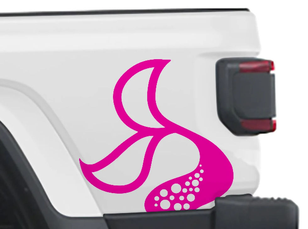 Jeep Gladiator Mermaid Tail Bed Decal Sticker 454