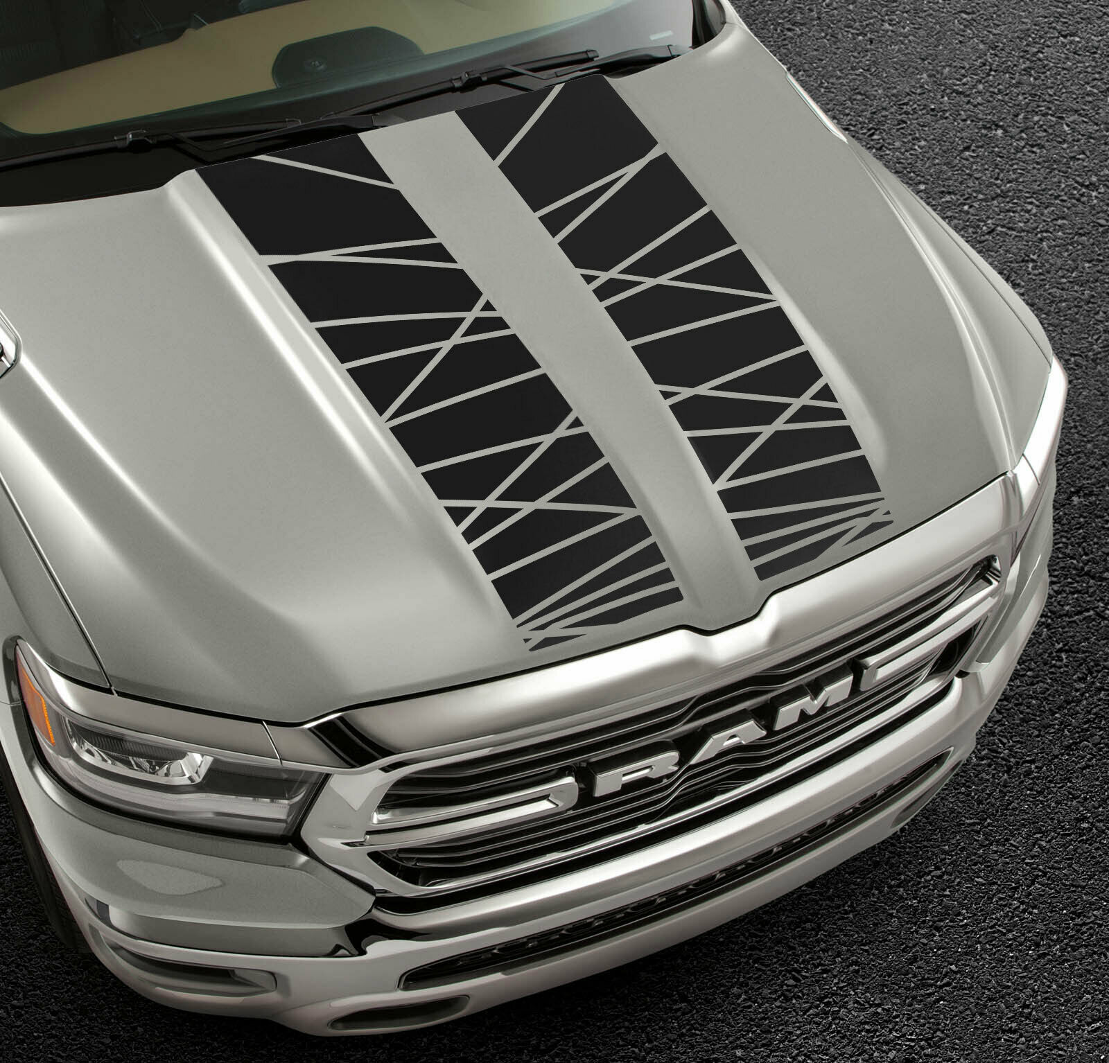 Dodge Ram 1500 2500 3500 Hood Stripes Decal Sticker 208