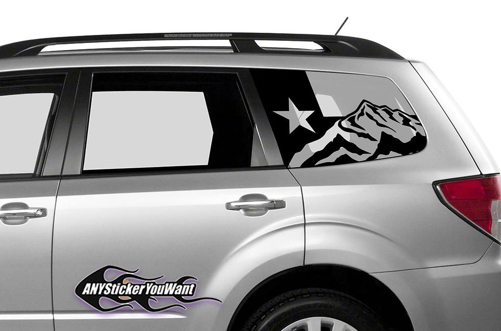 Universal Texas Flag Rear Window Decal Sticker Set 19