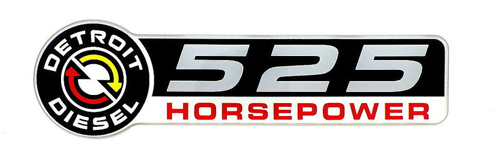 525 Horsepower Detroit Diesel Vinyl Decal Sticker