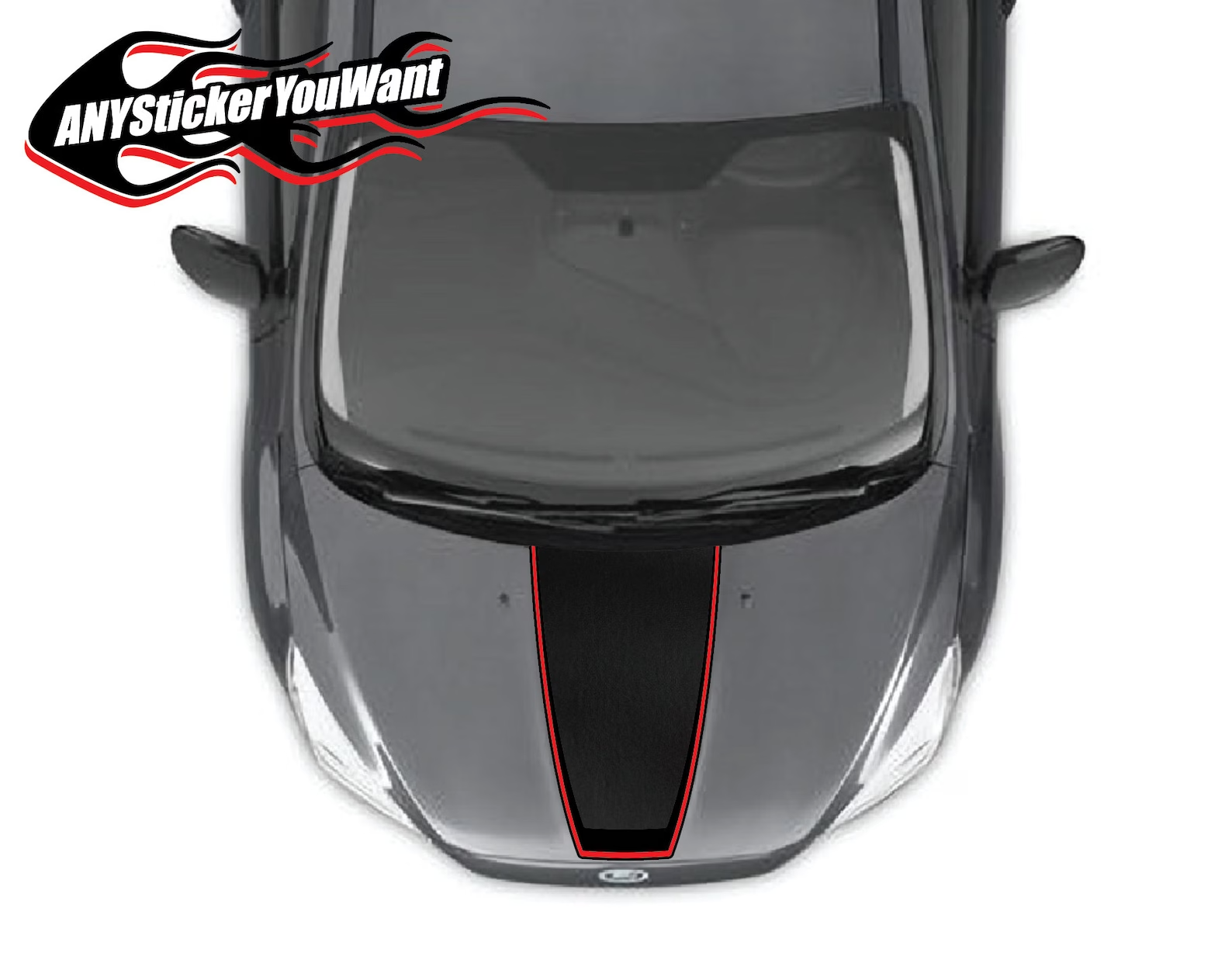 3 Tone Blackout Hood Vinyl Decal Fits Ford Focus ST 2015-2018