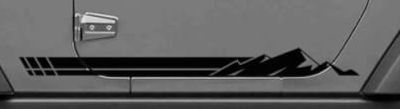 Jeep Wrangler Rocker Panel Mountain Stripe Decal Sticker 515