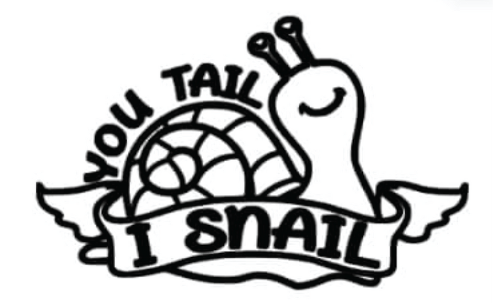 You Tail I Snail for Tailgaters Back Off Decal Sticker