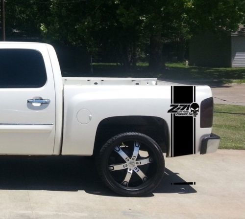 Chevy Chevrolet Silverado Z71 Punisher Bed Stripes Decal Sticker
