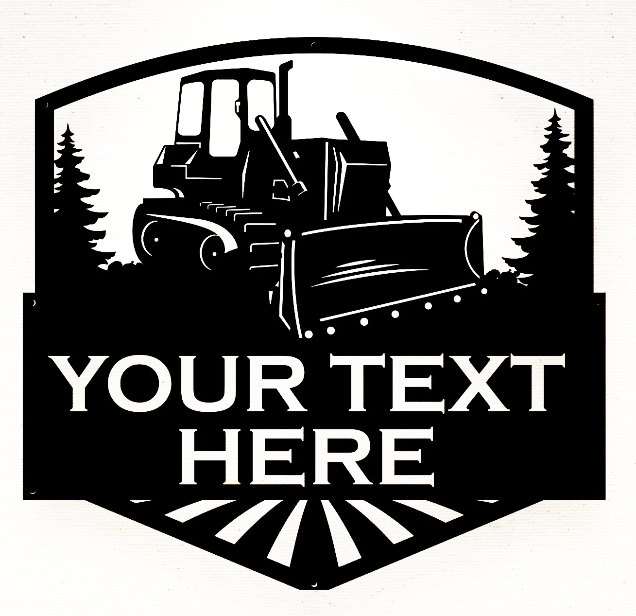 Custom Bulldozer Truck Trucking Decal Sticker 2 (add text)