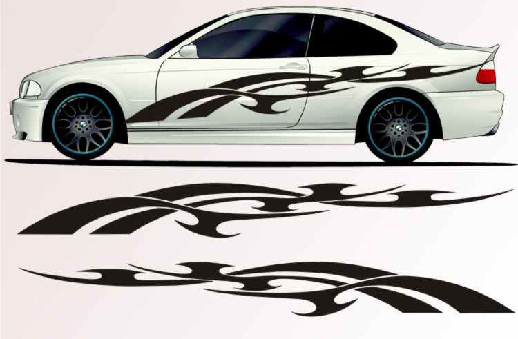 Universal Car Side Decal Sticker Kit 57 (fits most vehicles)