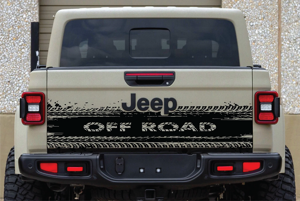 Jeep Gladiator Don't Off Road Tire Track Tailgate Decal Sticker 101
