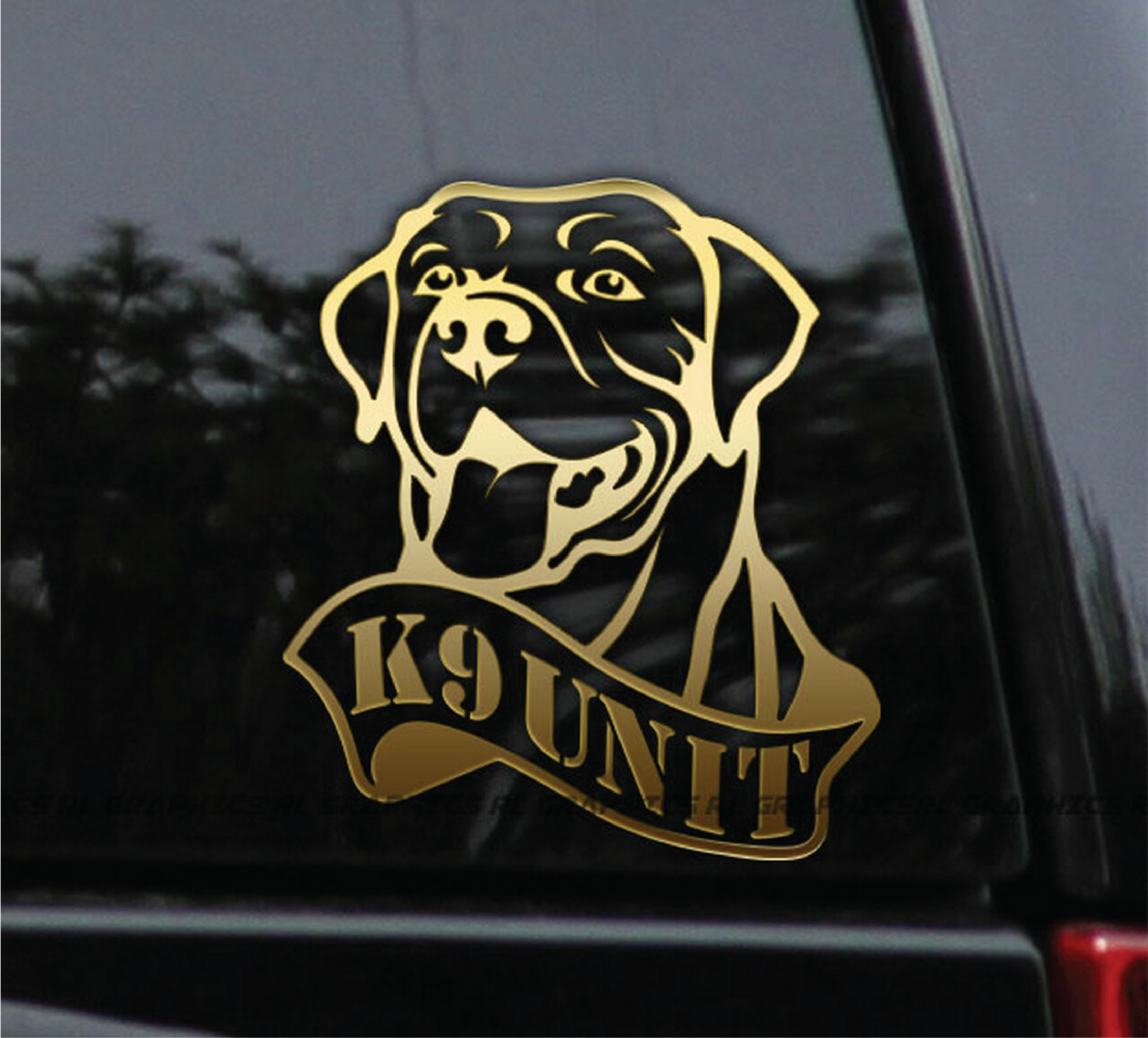 Police Rottweiler K-9 unit decal sticker