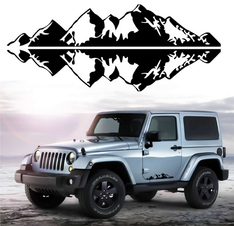 Jeep Mountain Door Decal Sticker
